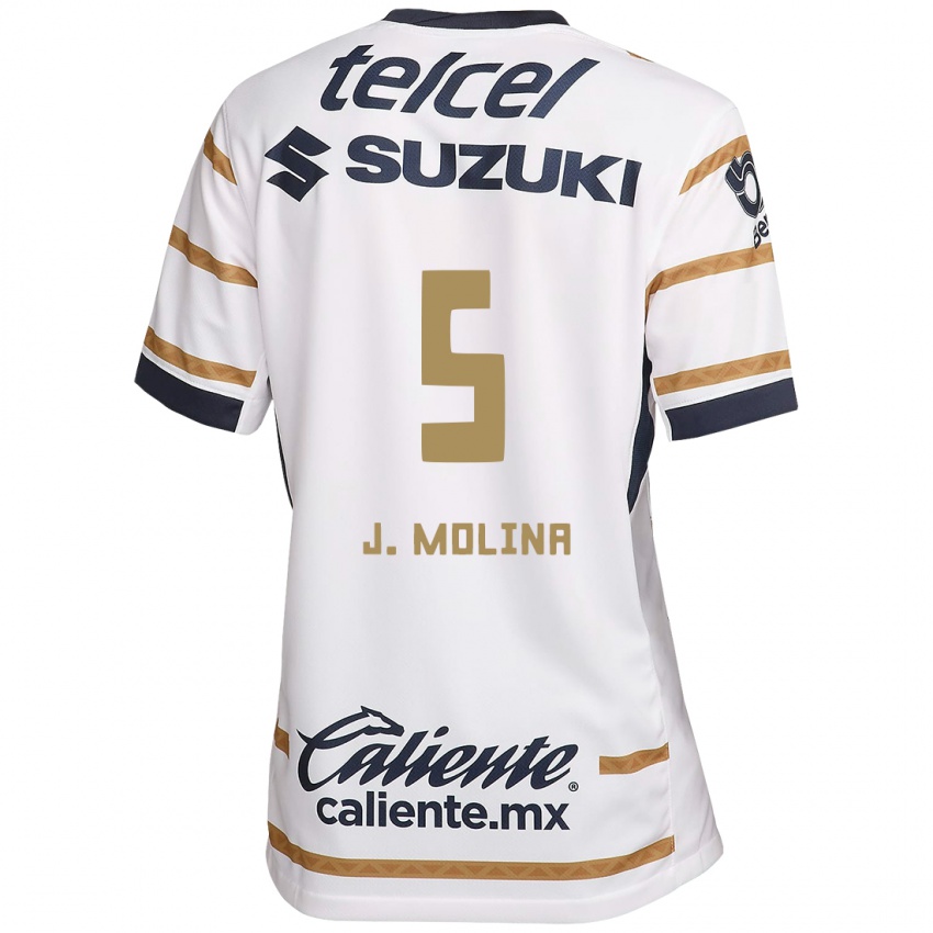 Homme Maillot Jesús Molina #5 Obsidienne Blanche Tenues Domicile 2024/25 T-Shirt Suisse