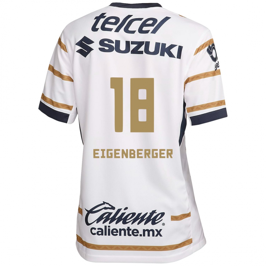 Homme Maillot Chandra Eigenberger #18 Obsidienne Blanche Tenues Domicile 2024/25 T-Shirt Suisse