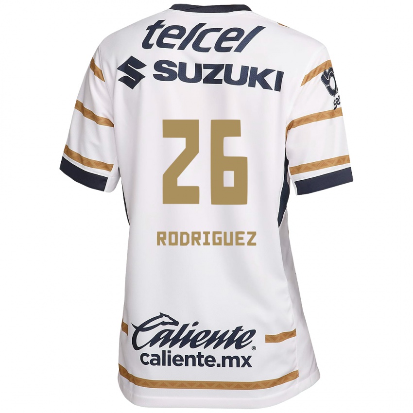 Homme Maillot Lucia Rodriguez #26 Obsidienne Blanche Tenues Domicile 2024/25 T-Shirt Suisse