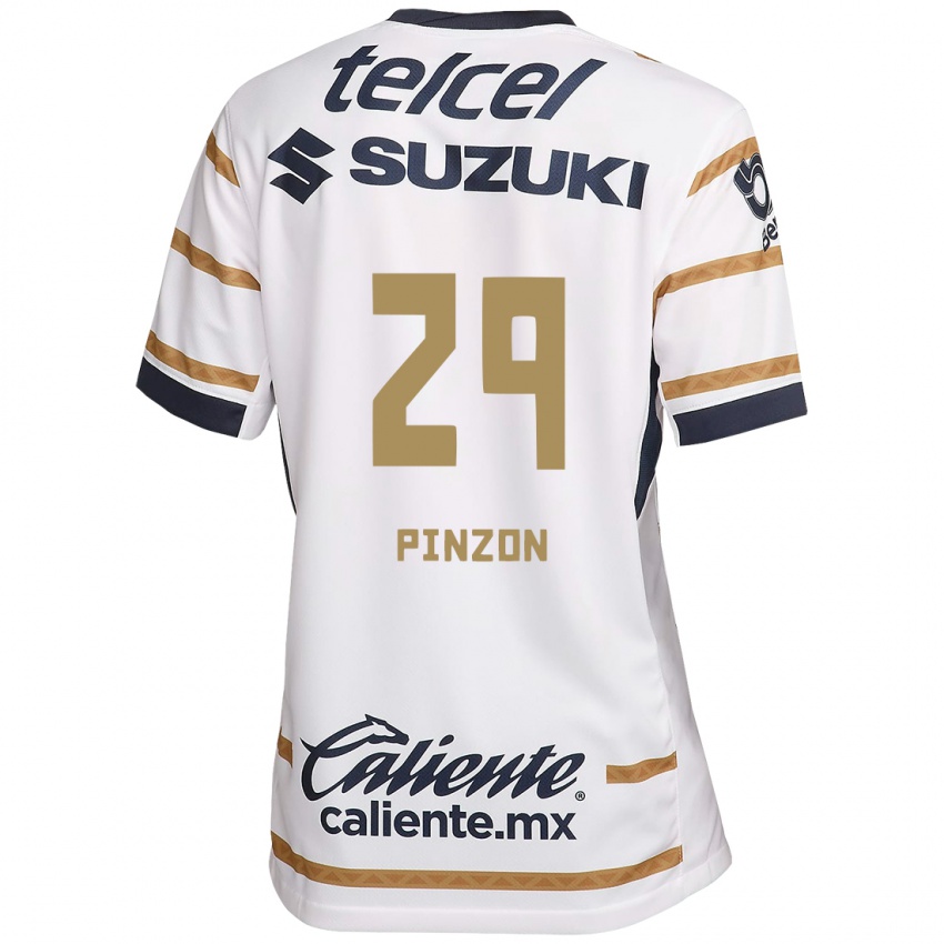 Homme Maillot Liceth Pinzon #29 Obsidienne Blanche Tenues Domicile 2024/25 T-Shirt Suisse