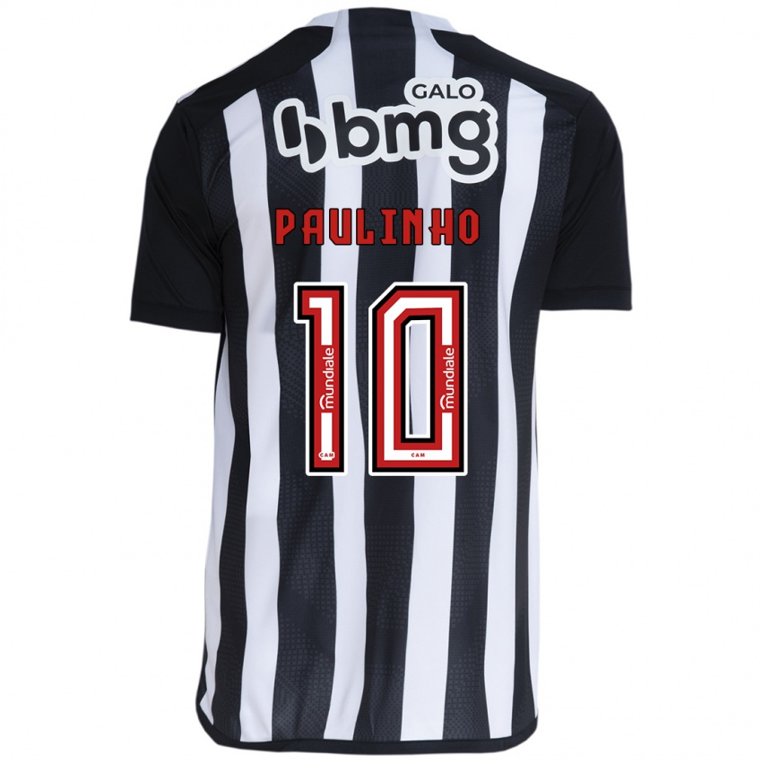 Homme Maillot Paulinho #10 Blanc Noir Tenues Domicile 2024/25 T-Shirt Suisse