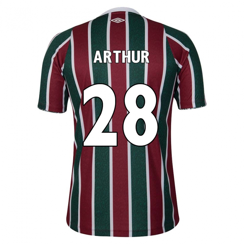 Herren Arthur #28 Grün Kastanienbraun Weiß Heimtrikot Trikot 2024/25 T-Shirt Schweiz