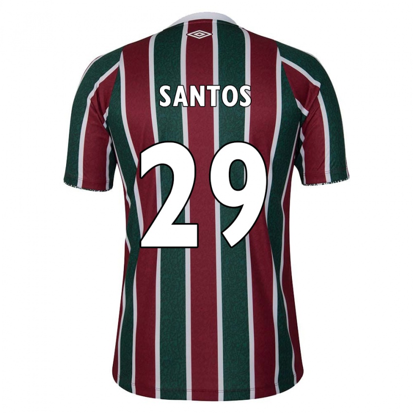 Herren Thiago Santos #29 Grün Kastanienbraun Weiß Heimtrikot Trikot 2024/25 T-Shirt Schweiz