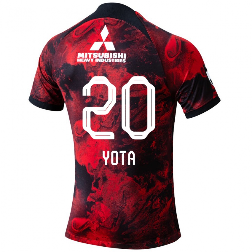 Homme Maillot Yota Sato #20 Rouge Noir Tenues Domicile 2024/25 T-Shirt Suisse