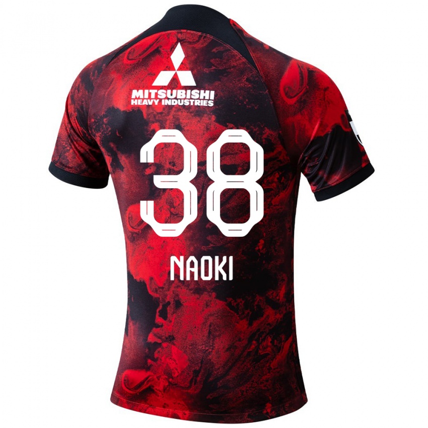 Homme Maillot Naoki Maeda #38 Rouge Noir Tenues Domicile 2024/25 T-Shirt Suisse