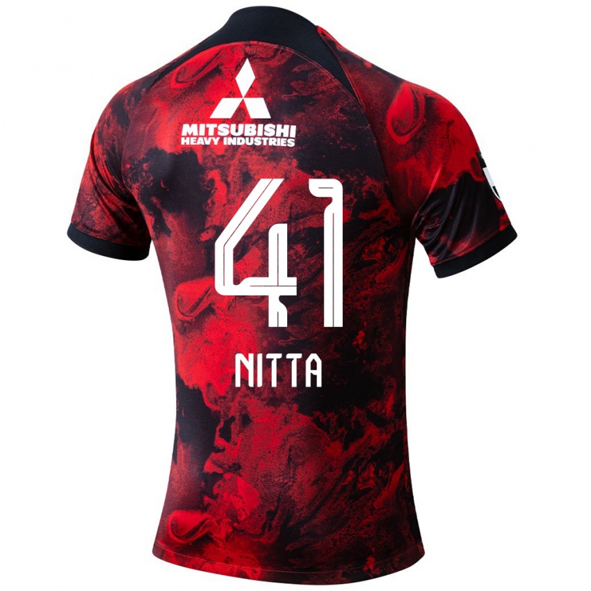 Homme Maillot Rio Nitta #41 Rouge Noir Tenues Domicile 2024/25 T-Shirt Suisse