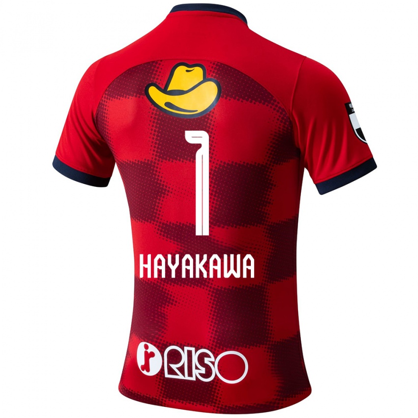 Herren Tomoki Hayakawa #1 Rot Blau Weiß Heimtrikot Trikot 2024/25 T-Shirt Schweiz