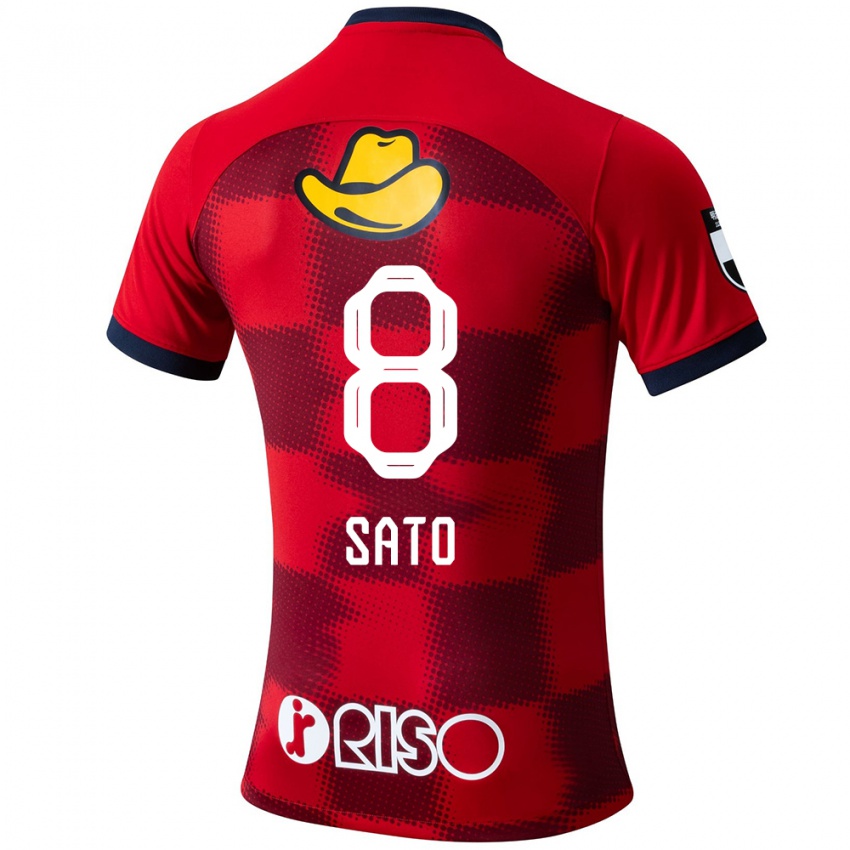 Herren Yuto Sato #8 Rot Blau Weiß Heimtrikot Trikot 2024/25 T-Shirt Schweiz