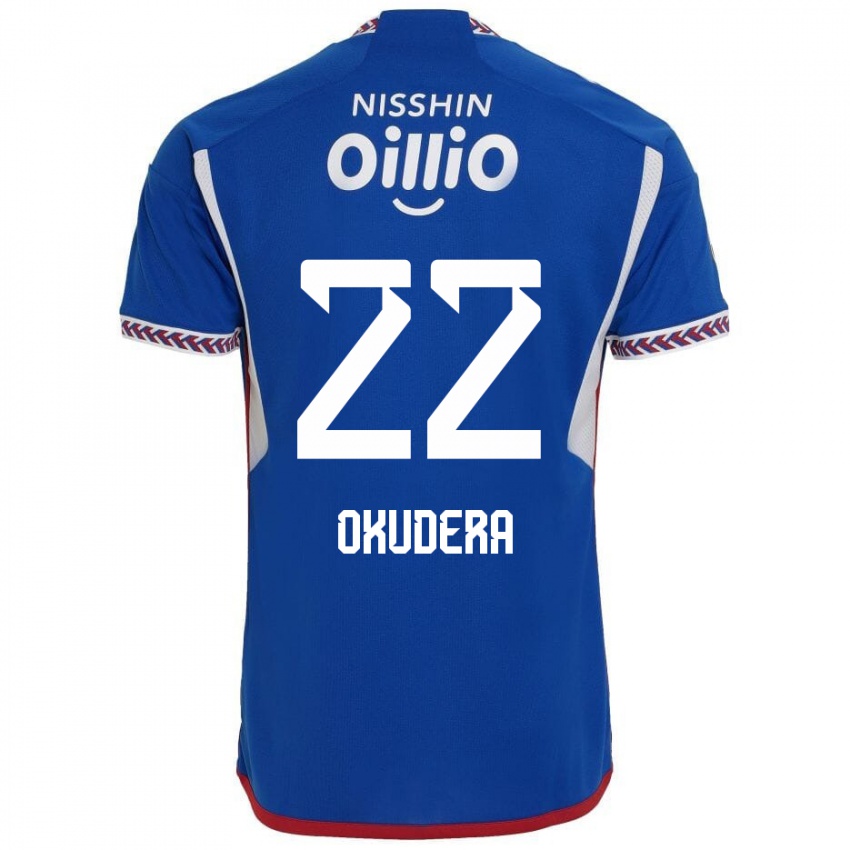 Herren Minato Okudera #22 Blau Weiß Rot Heimtrikot Trikot 2024/25 T-Shirt Schweiz