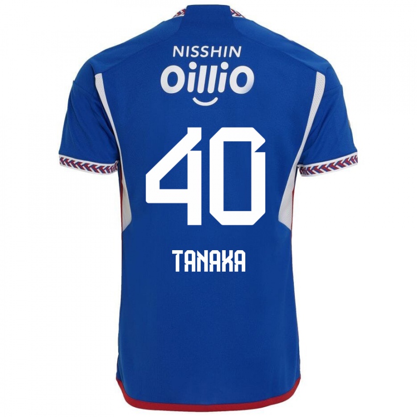 Herren Hiei Tanaka #40 Blau Weiß Rot Heimtrikot Trikot 2024/25 T-Shirt Schweiz