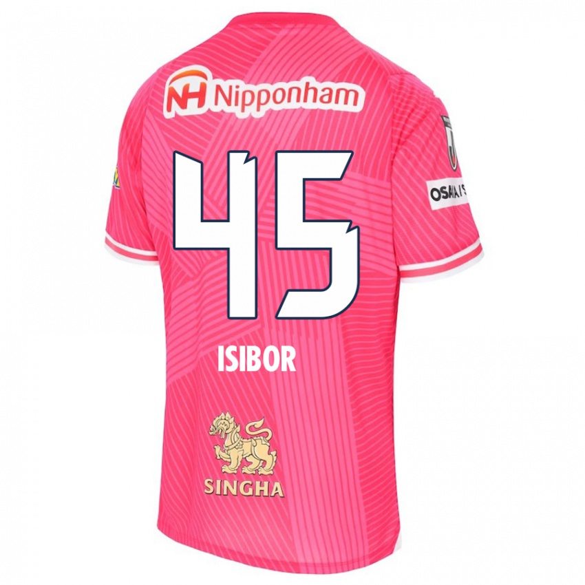 Homme Maillot Ken Isibor #45 Rose Blanc Tenues Domicile 2024/25 T-Shirt Suisse