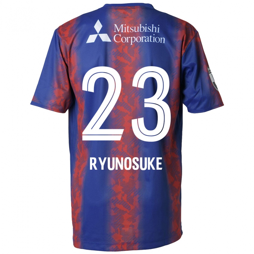 Homme Maillot Ryunosuke Sato #23 Bleu Rouge Tenues Domicile 2024/25 T-Shirt Suisse