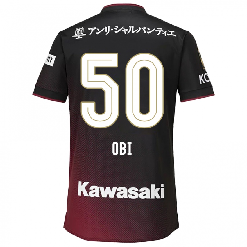 Homme Maillot Powell Obinna Obi #50 Noir Rouge Tenues Domicile 2024/25 T-Shirt Suisse