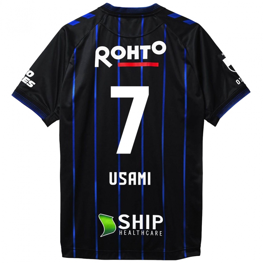 Homme Maillot Takashi Usami #7 Noir Bleu Tenues Domicile 2024/25 T-Shirt Suisse