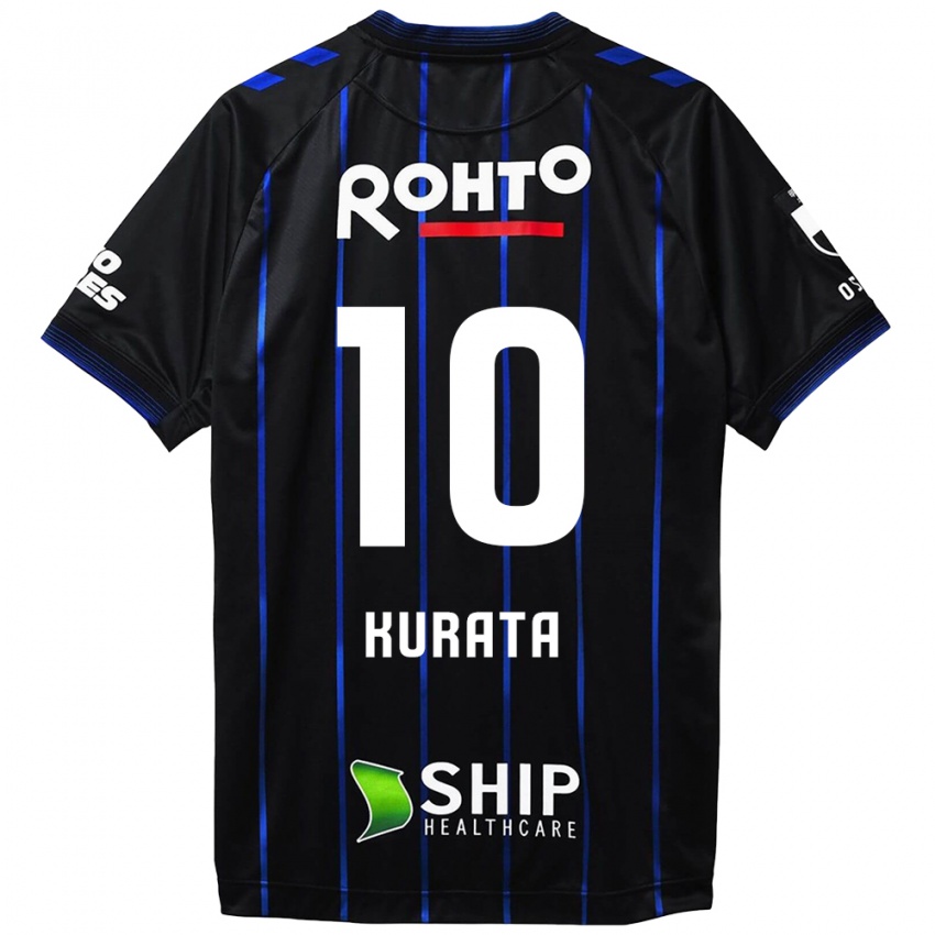 Homme Maillot Shu Kurata #10 Noir Bleu Tenues Domicile 2024/25 T-Shirt Suisse