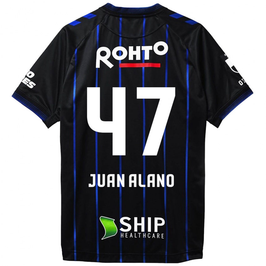 Homme Maillot Juan Alano #47 Noir Bleu Tenues Domicile 2024/25 T-Shirt Suisse