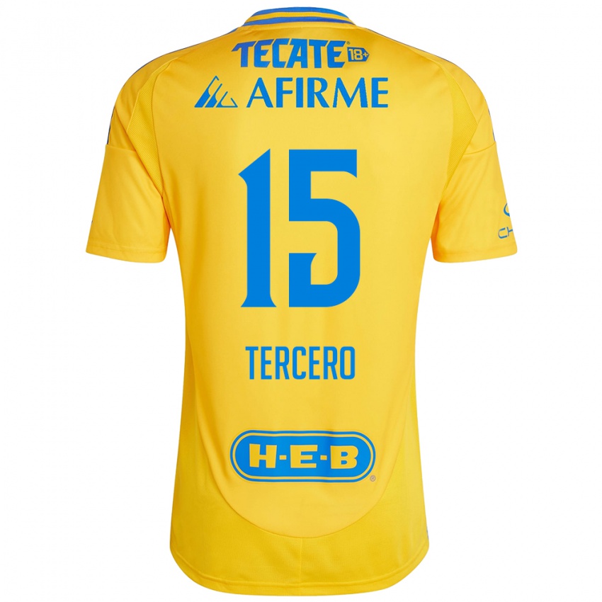 Herren Eduardo Tercero #15 Goldgelb Heimtrikot Trikot 2024/25 T-Shirt Schweiz