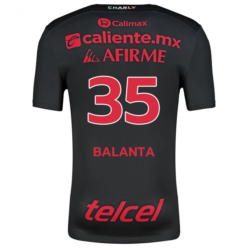 Homme Maillot Kevin Balanta #35 Noir Rouge Tenues Domicile 2024/25 T-Shirt Suisse