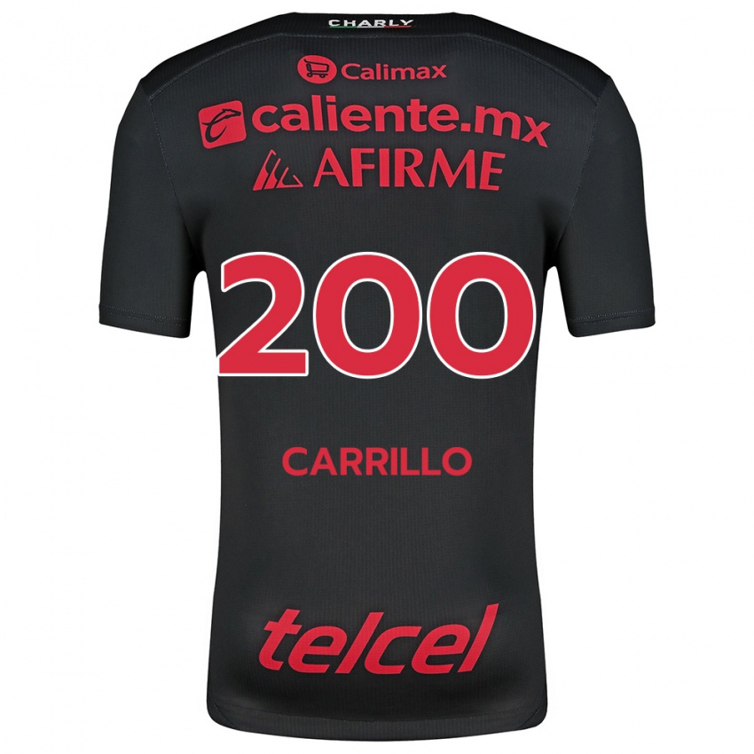 Homme Maillot Manuel Carrillo #200 Noir Rouge Tenues Domicile 2024/25 T-Shirt Suisse