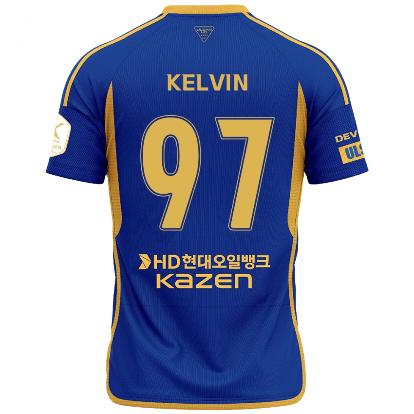 Herren Kelvin #97 Blau Gelb Heimtrikot Trikot 2024/25 T-Shirt Schweiz