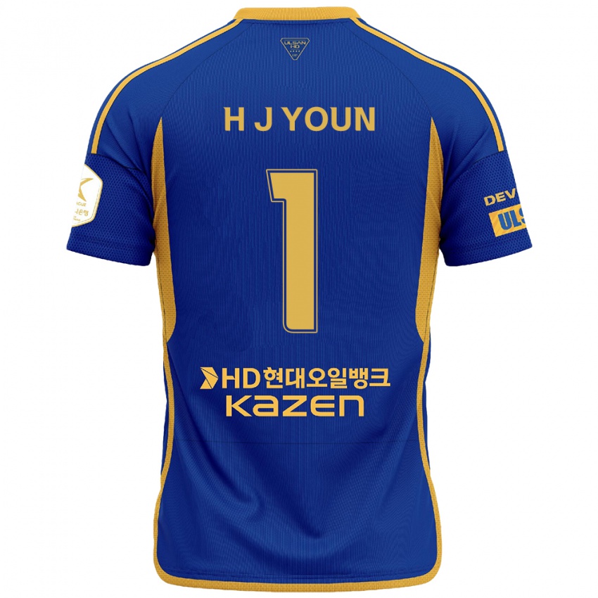 Herren Je-Hun Youn #1 Blau Gelb Heimtrikot Trikot 2024/25 T-Shirt Schweiz