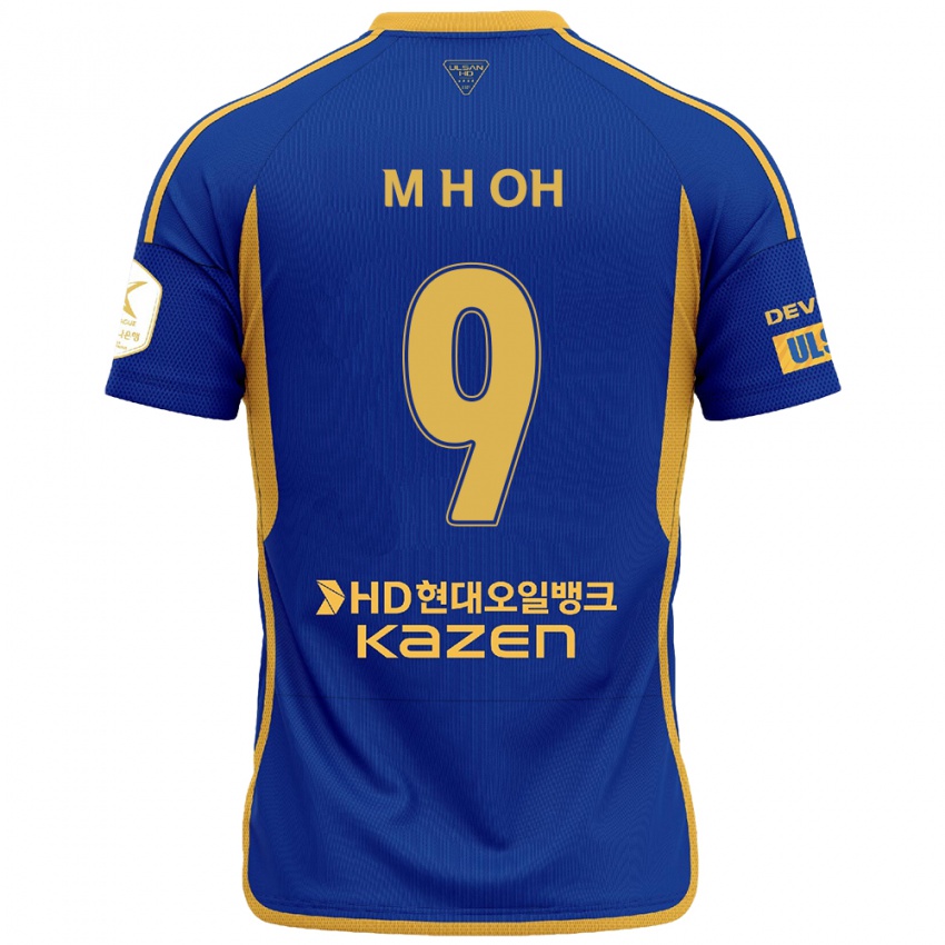 Herren Hyun-Min Oh #9 Blau Gelb Heimtrikot Trikot 2024/25 T-Shirt Schweiz