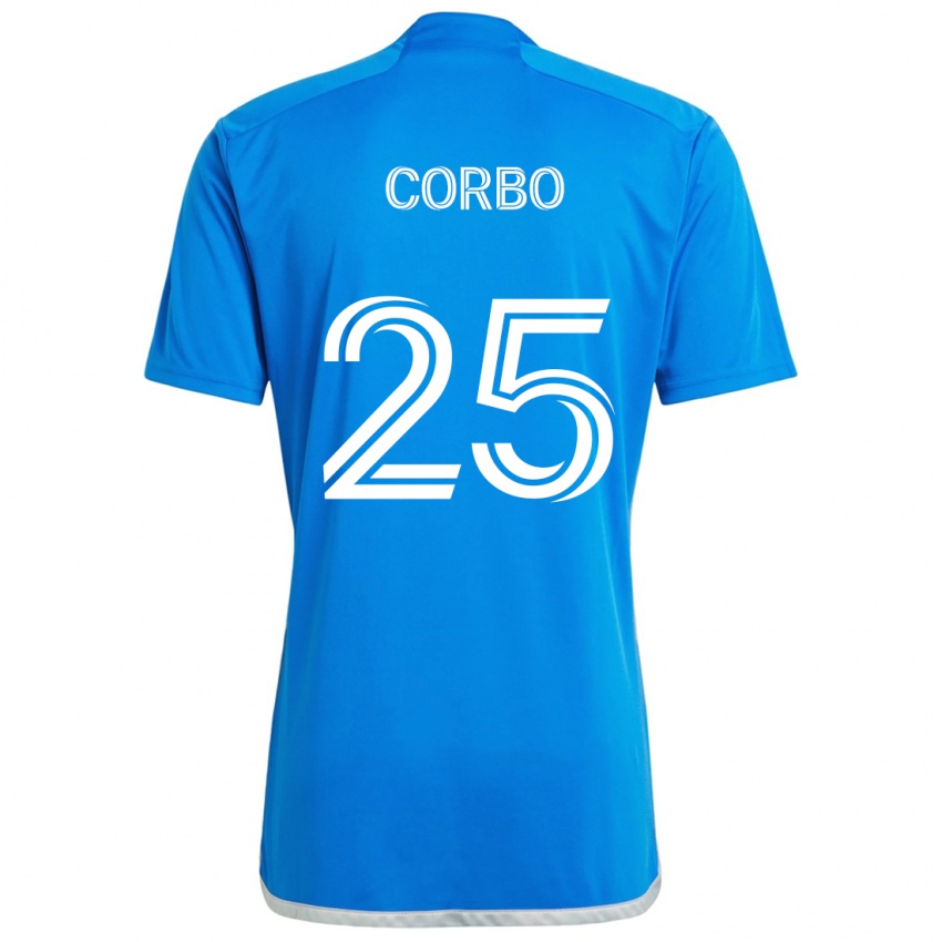 Herren Gabriele Corbo #25 Blau Weiss Heimtrikot Trikot 2024/25 T-Shirt Schweiz