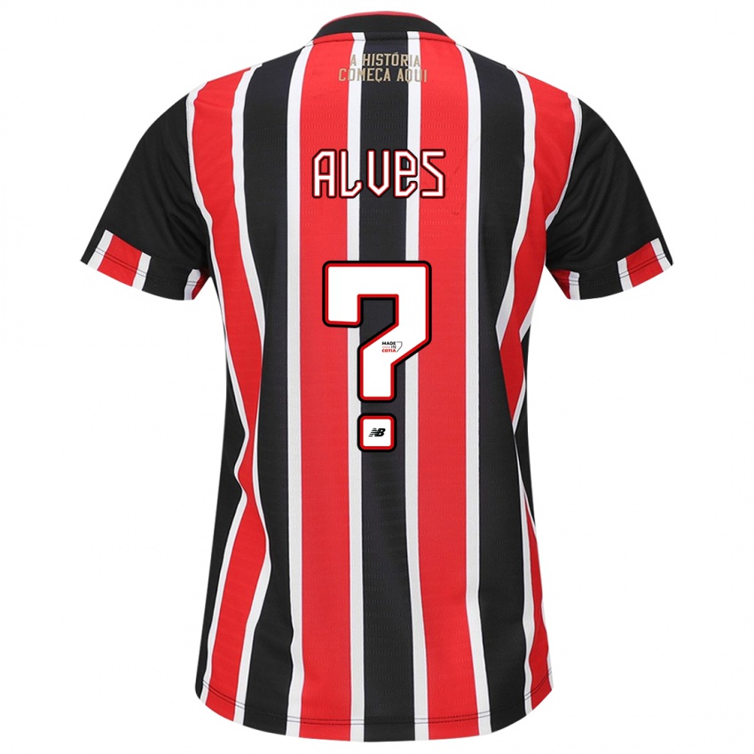 Homme Maillot Matheus Alves #0 Noir Rouge Blanc Tenues Extérieur 2024/25 T-Shirt Suisse