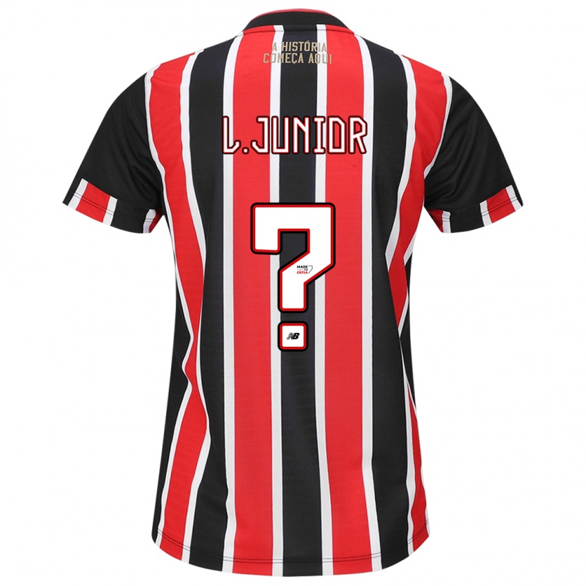 Homme Maillot Luciano Junior #0 Noir Rouge Blanc Tenues Extérieur 2024/25 T-Shirt Suisse