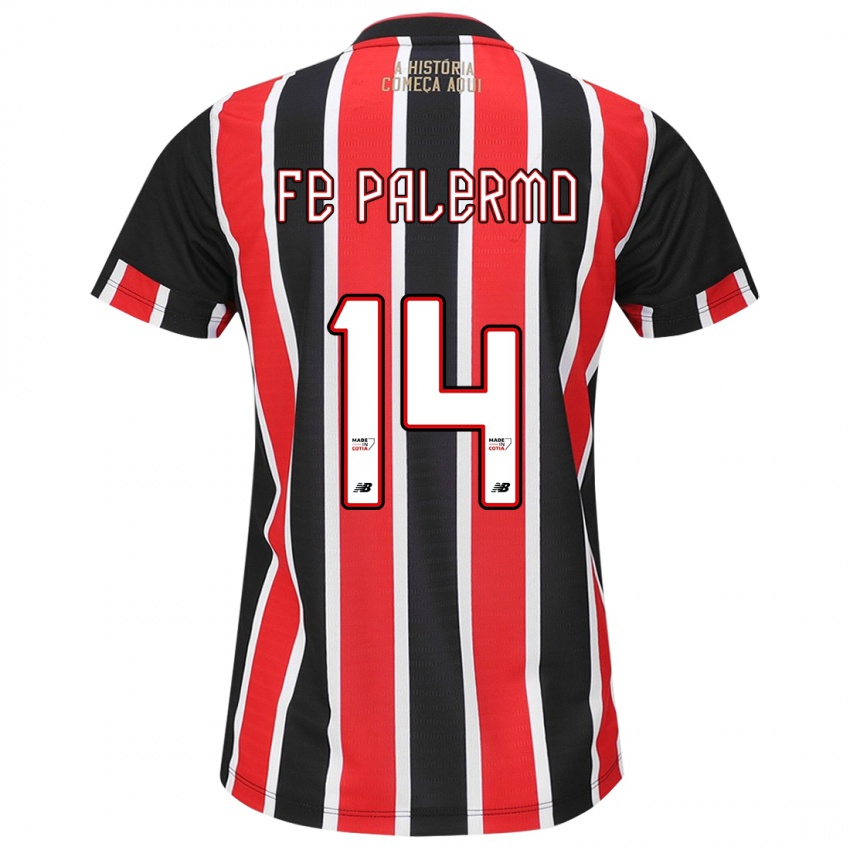 Homme Maillot Fe Palermo #14 Noir Rouge Blanc Tenues Extérieur 2024/25 T-Shirt Suisse