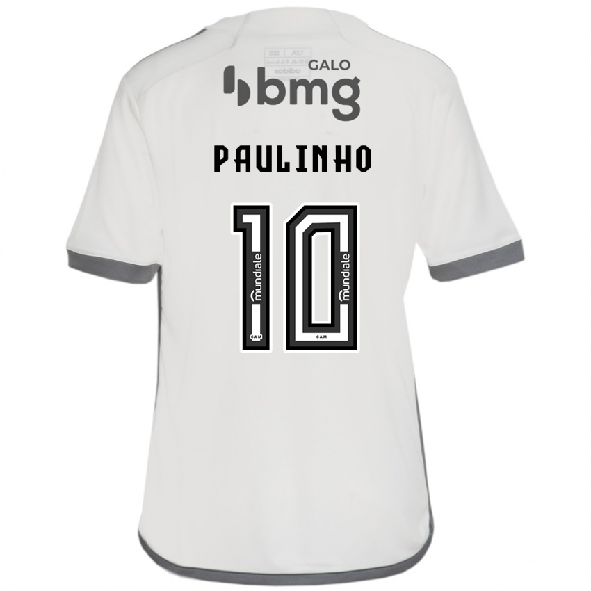 Homme Maillot Paulinho #10 Blanc Cassé Tenues Extérieur 2024/25 T-Shirt Suisse