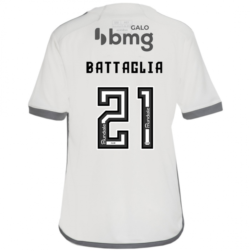 Homme Maillot Rodrigo Battaglia #21 Blanc Cassé Tenues Extérieur 2024/25 T-Shirt Suisse