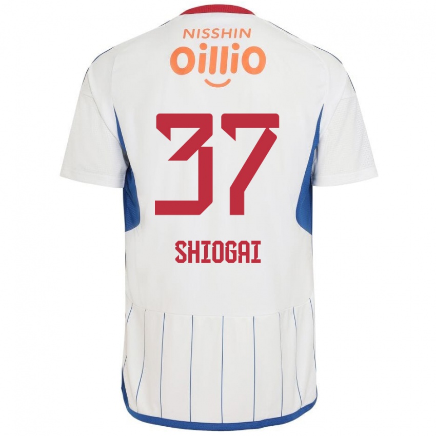 Herren Kento Shiogai #37 Weiß Blau Rot Auswärtstrikot Trikot 2024/25 T-Shirt Schweiz