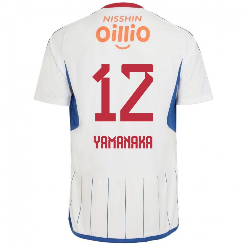 Herren Yuki Yamanaka #12 Weiß Blau Rot Auswärtstrikot Trikot 2024/25 T-Shirt Schweiz