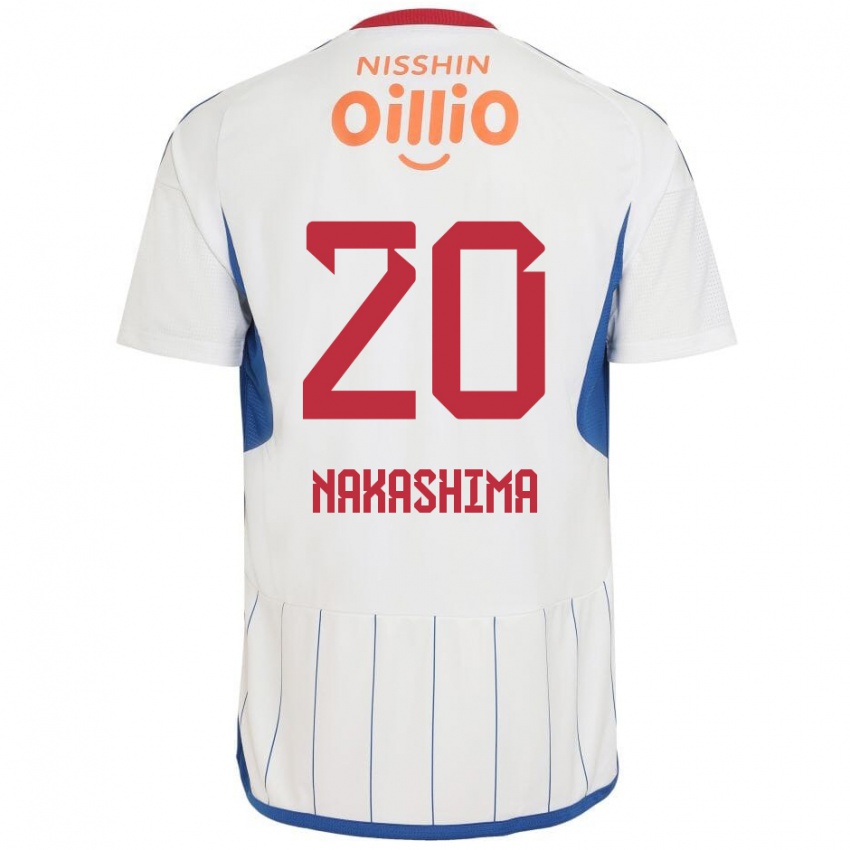 Herren Rikuto Nakashima #20 Weiß Blau Rot Auswärtstrikot Trikot 2024/25 T-Shirt Schweiz