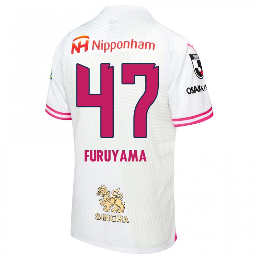 Homme Maillot Kengo Furuyama #47 Blanc Rose Tenues Extérieur 2024/25 T-Shirt Suisse