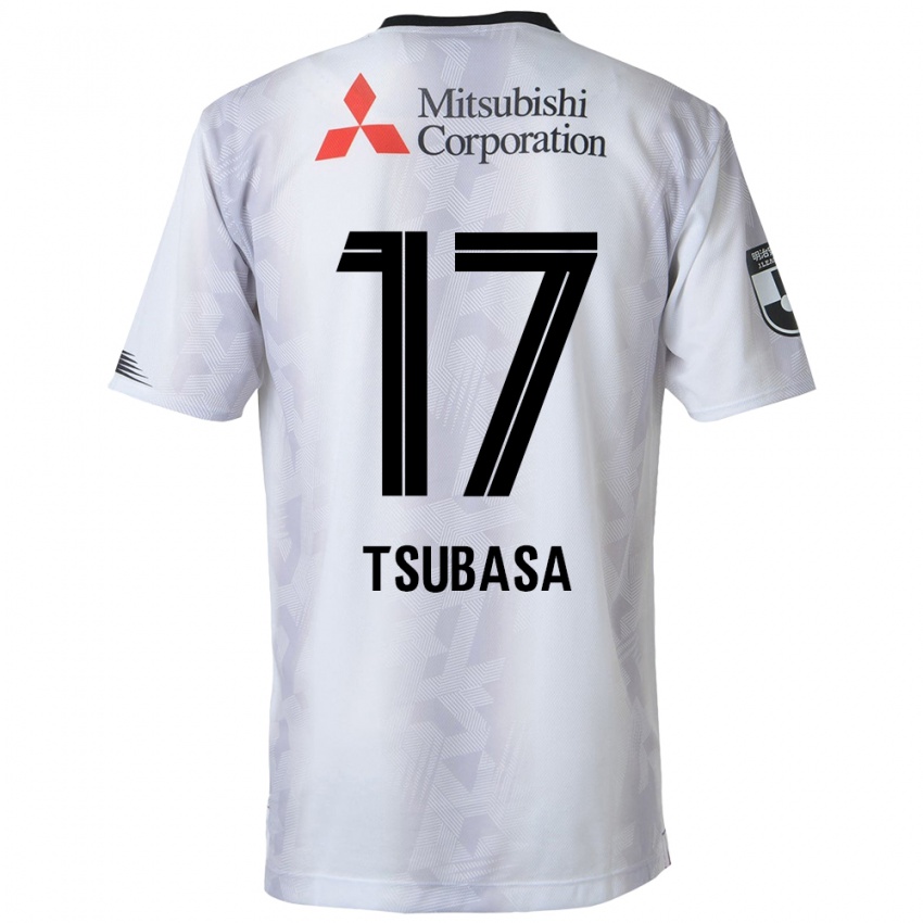 Homme Maillot Tsubasa Terayama #17 Blanc Noir Tenues Extérieur 2024/25 T-Shirt Suisse