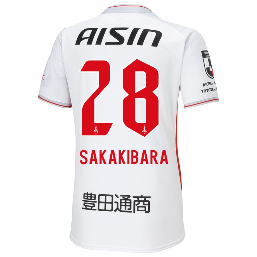 Herren Kyota Sakakibara #28 Weiß Gelb Rot Auswärtstrikot Trikot 2024/25 T-Shirt Schweiz