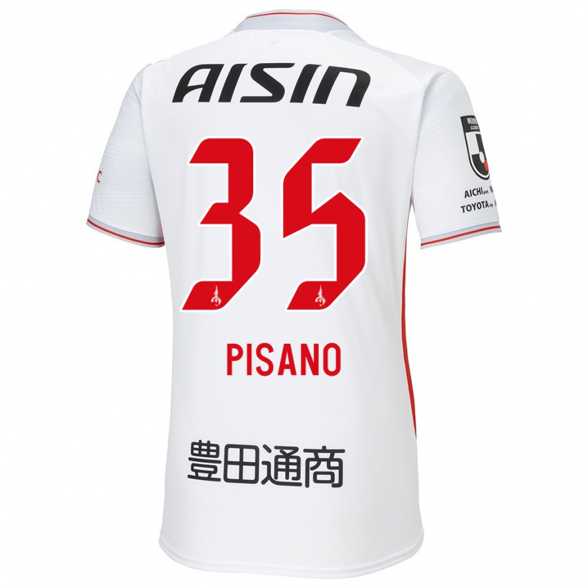 Herren Alexandre Pisano #35 Weiß Gelb Rot Auswärtstrikot Trikot 2024/25 T-Shirt Schweiz