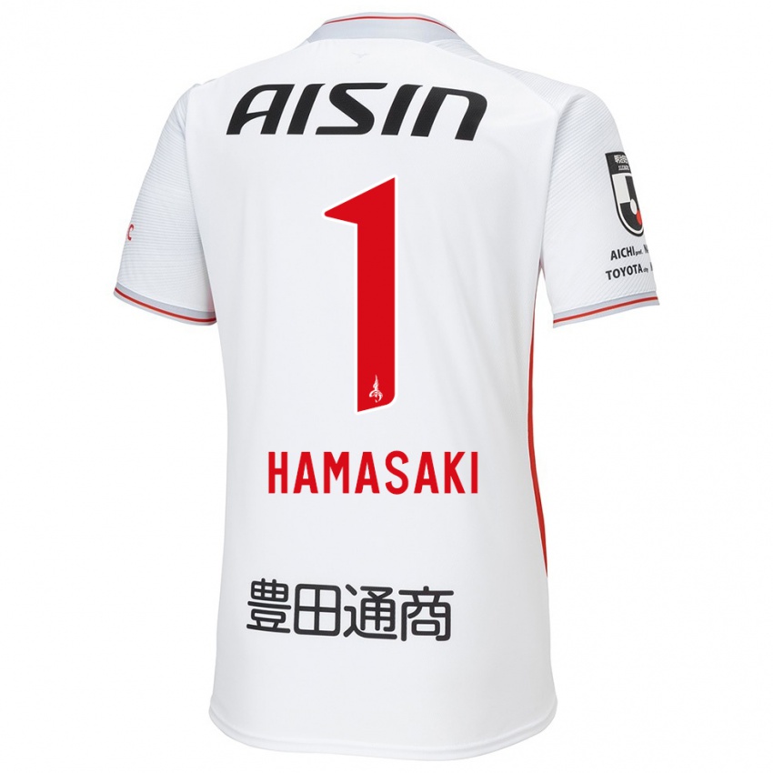 Herren Shiki Hamasaki #1 Weiß Gelb Rot Auswärtstrikot Trikot 2024/25 T-Shirt Schweiz