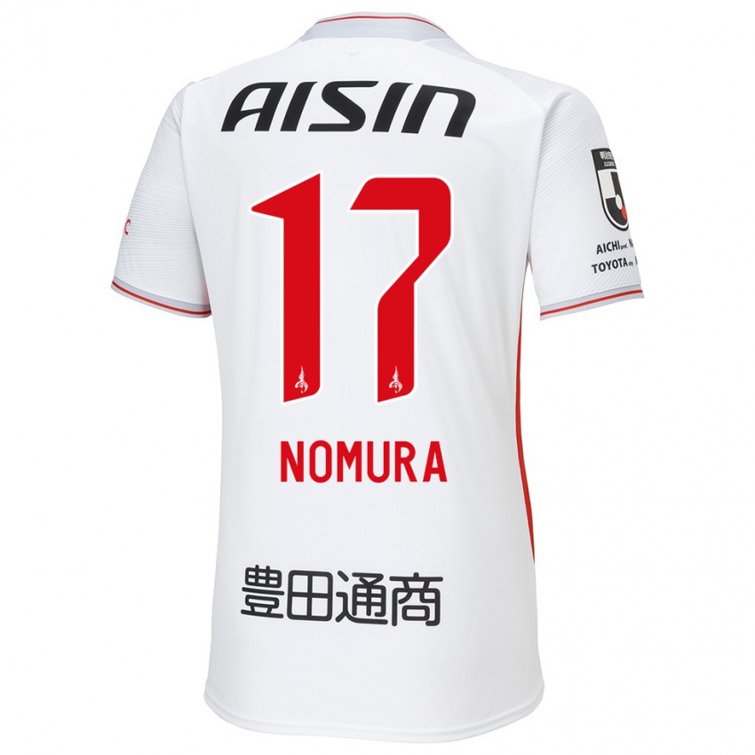 Herren Yuto Nomura #17 Weiß Gelb Rot Auswärtstrikot Trikot 2024/25 T-Shirt Schweiz