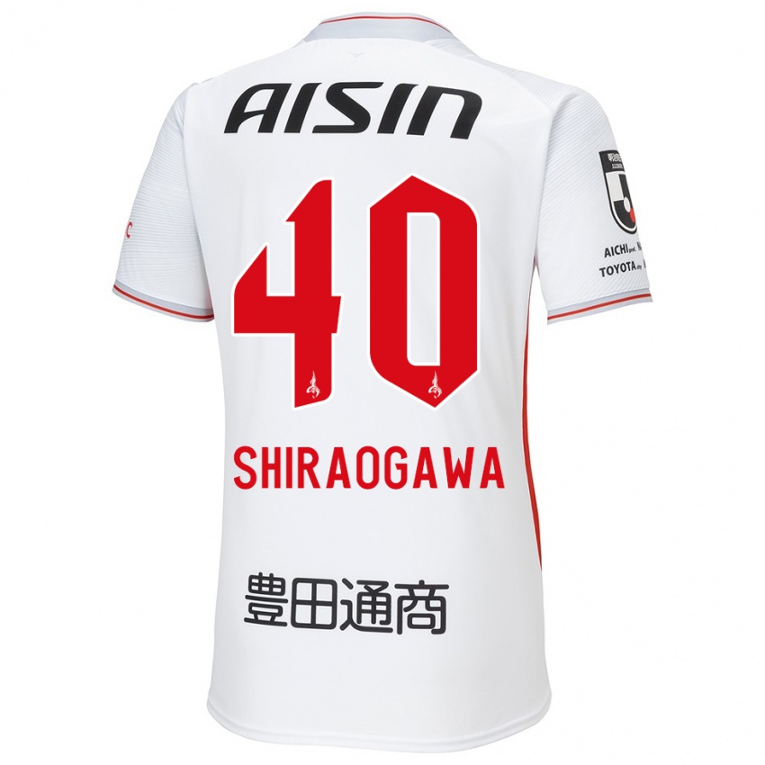 Herren Rekuto Shiraogawa #40 Weiß Gelb Rot Auswärtstrikot Trikot 2024/25 T-Shirt Schweiz