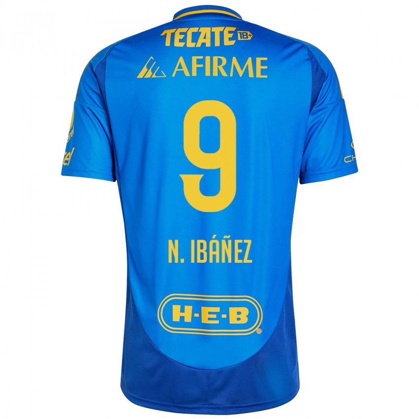 Herren Nicolás Ibáñez #9 Blau Gelb Auswärtstrikot Trikot 2024/25 T-Shirt Schweiz