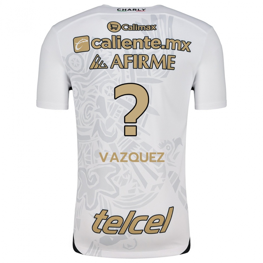 Homme Maillot Aldair Vázquez #0 Blanc Noir Tenues Extérieur 2024/25 T-Shirt Suisse