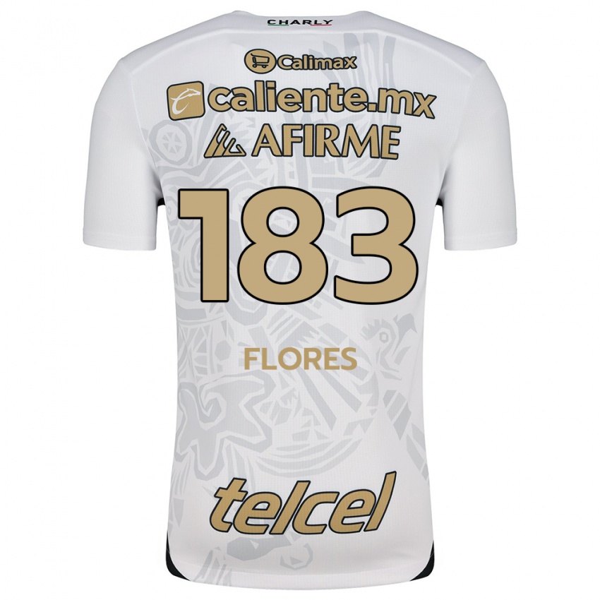 Homme Maillot Abraham Flores #183 Blanc Noir Tenues Extérieur 2024/25 T-Shirt Suisse