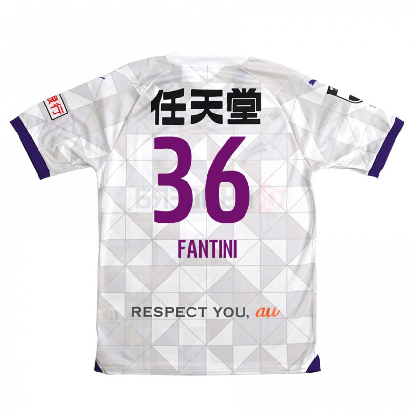 Herren Akira Fantini #36 Weiß Lila Auswärtstrikot Trikot 2024/25 T-Shirt Schweiz