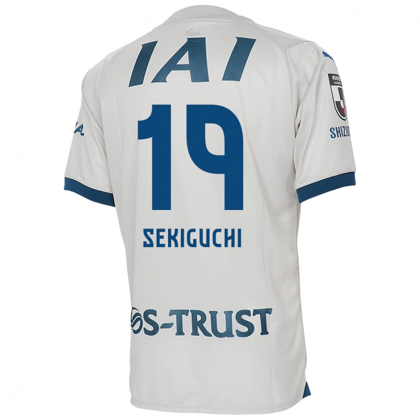 Herren Kota Sekiguchi #19 Weiß Blau Auswärtstrikot Trikot 2024/25 T-Shirt Schweiz