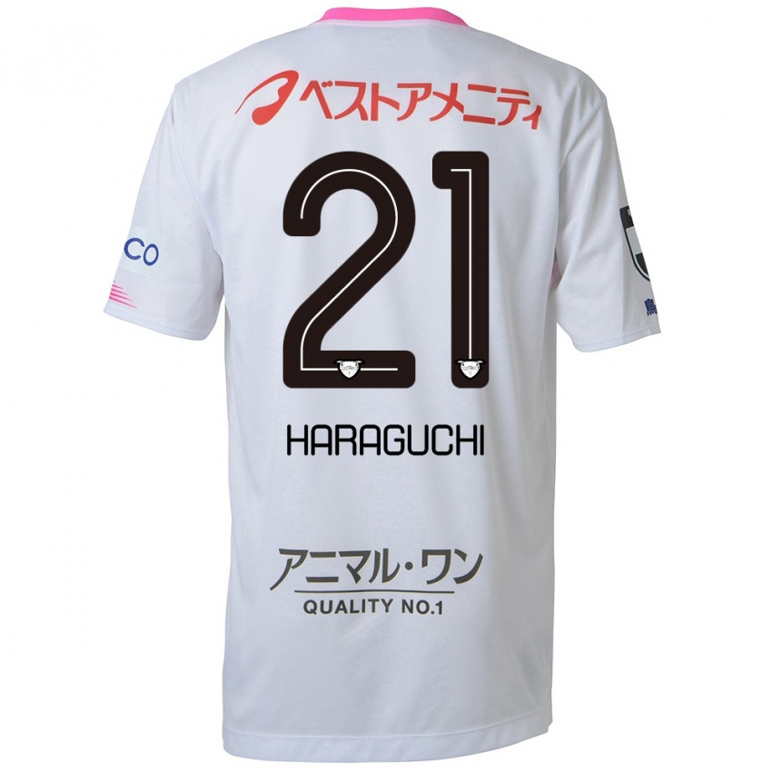 Herren Konosuke Haraguchi #21 Weiß Blau Rosa Auswärtstrikot Trikot 2024/25 T-Shirt Schweiz