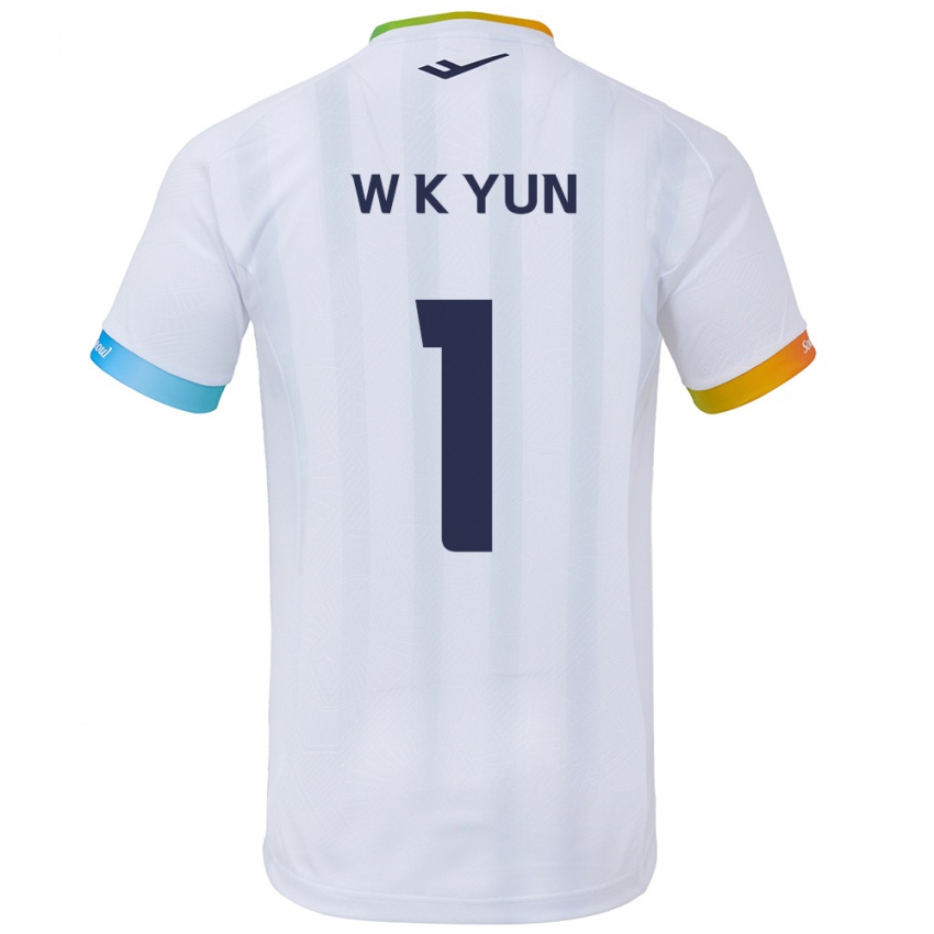 Herren Ki-Wook Yun #1 Weiß Blau Auswärtstrikot Trikot 2024/25 T-Shirt Schweiz