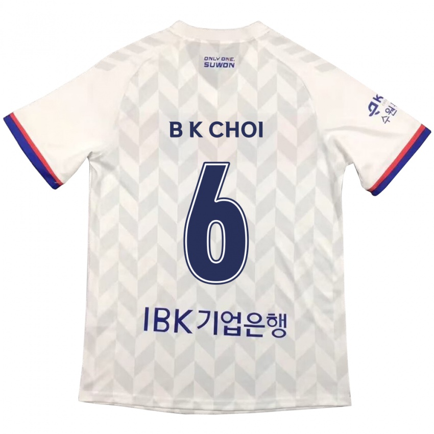 Herren Kyu-Baek Choi #6 Weiß Blau Auswärtstrikot Trikot 2024/25 T-Shirt Schweiz